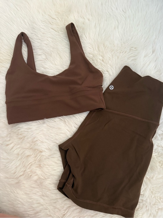 lululemon athletica Pants - Lululemon Brown ALIGN Set - Scoop Sports Bra & High-Waist Shorts